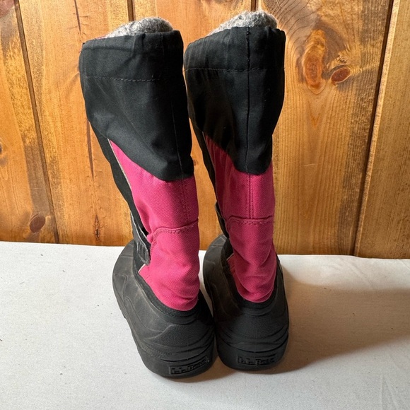 LL Bean Northwoods Winter Snow Boots Wool Lined Black Pink Girls size 5 - Picture 7 of 7
